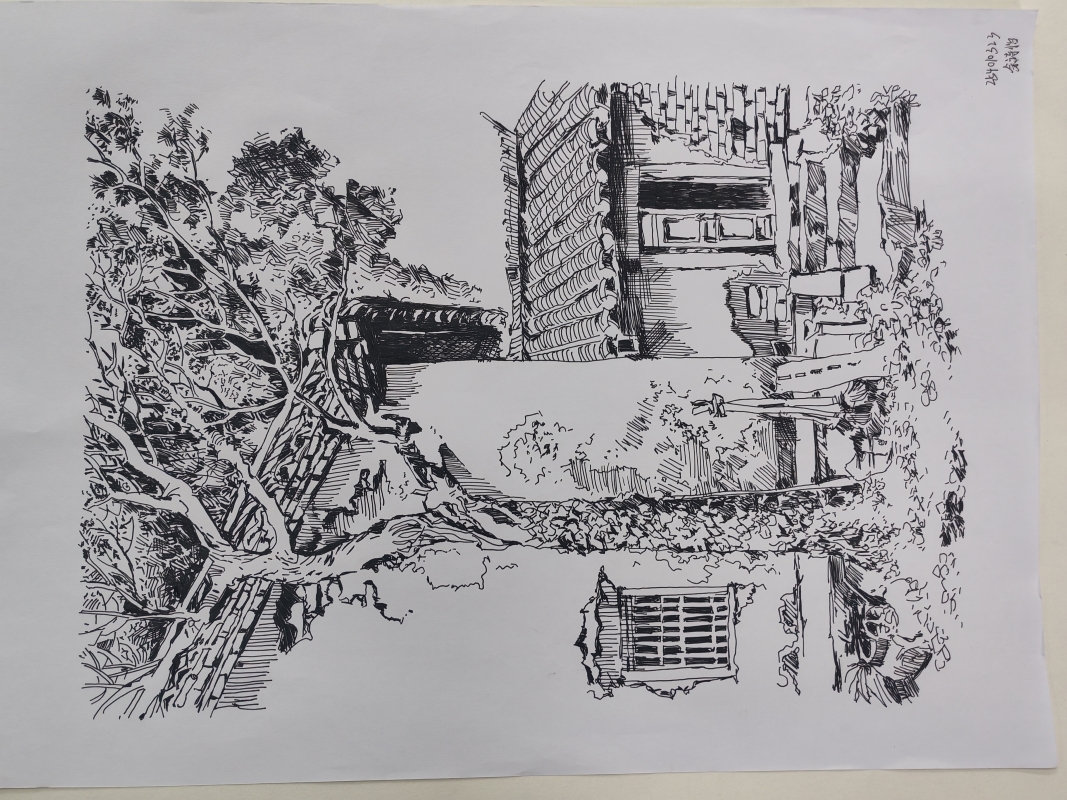 二等奖：余诗怡《老屋与树》.jpg